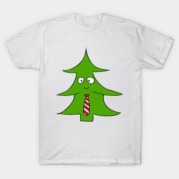 Christmas Tree Wearing A Tie T-Shirt by joshp214